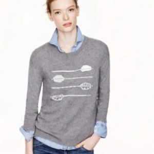 J.‎ CREW Wool Blend Arrows Graphic Sweater Womens Size S